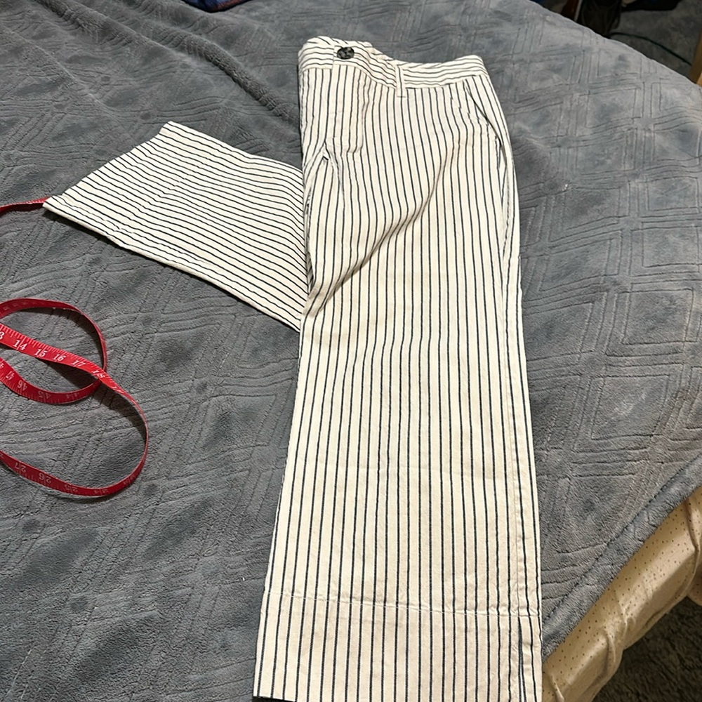 Cabi canvas twill striped slacks, size 4. EUC